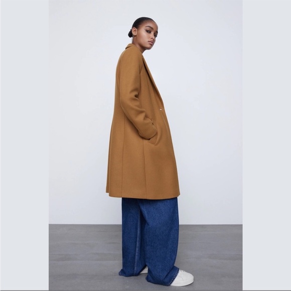 ZARA Wool Blend Coat - Picture 2 of 8